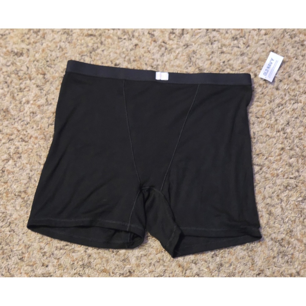 NWT Old Navy Ribbed Boxers Women's Size Large Black‎